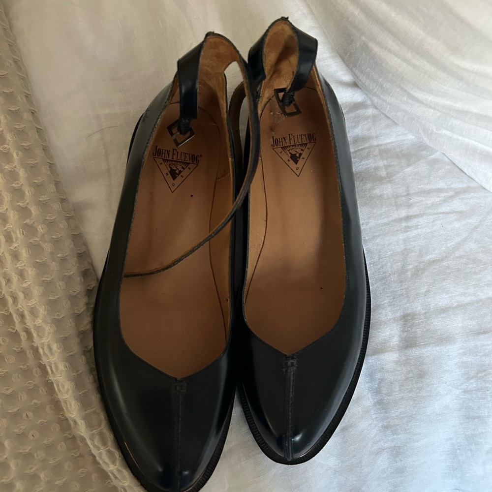 John Fluevog Elegant Black Flats